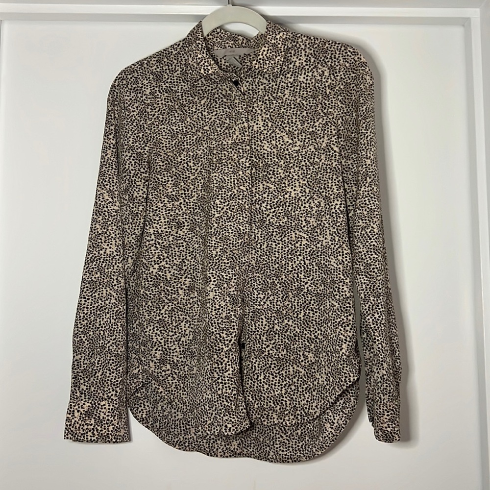 Silky button down blouse